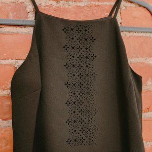 Banana Republic Black Laser-Cut Dress